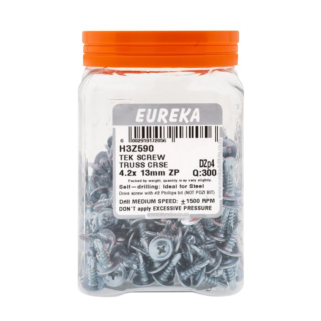 Tek Screw Truss Crse 4.2X13MM ZP